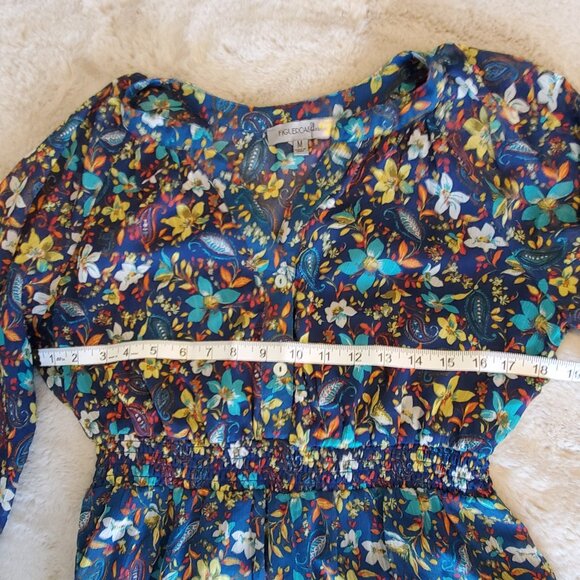 Figueroa & Flower Romantic Boho Maxi Dress M | Cottagecore Floral Tiered - Picture 12 of 15